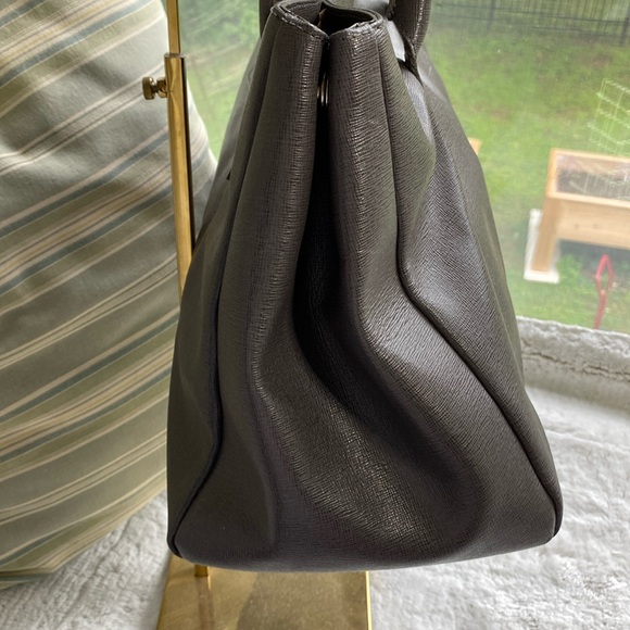 Furla Grey Leather Shoulder Bag with Turnlock - Picture 6 of 15